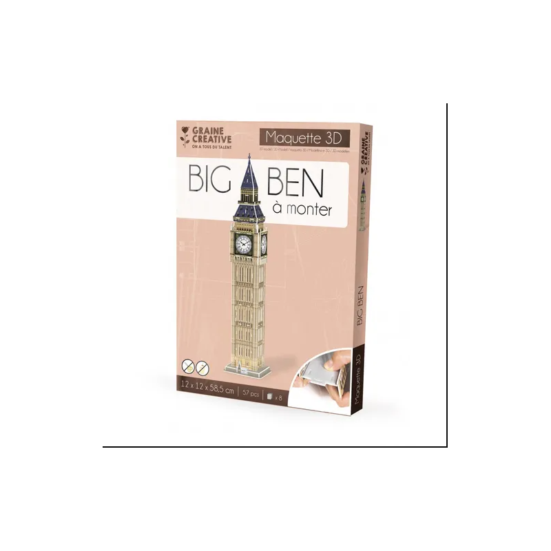 Graine créative - Puzzle 57 pièces - Maquette 3D - Big Ben