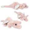 Top Model - Peluche dragon rose avec ailes argentées