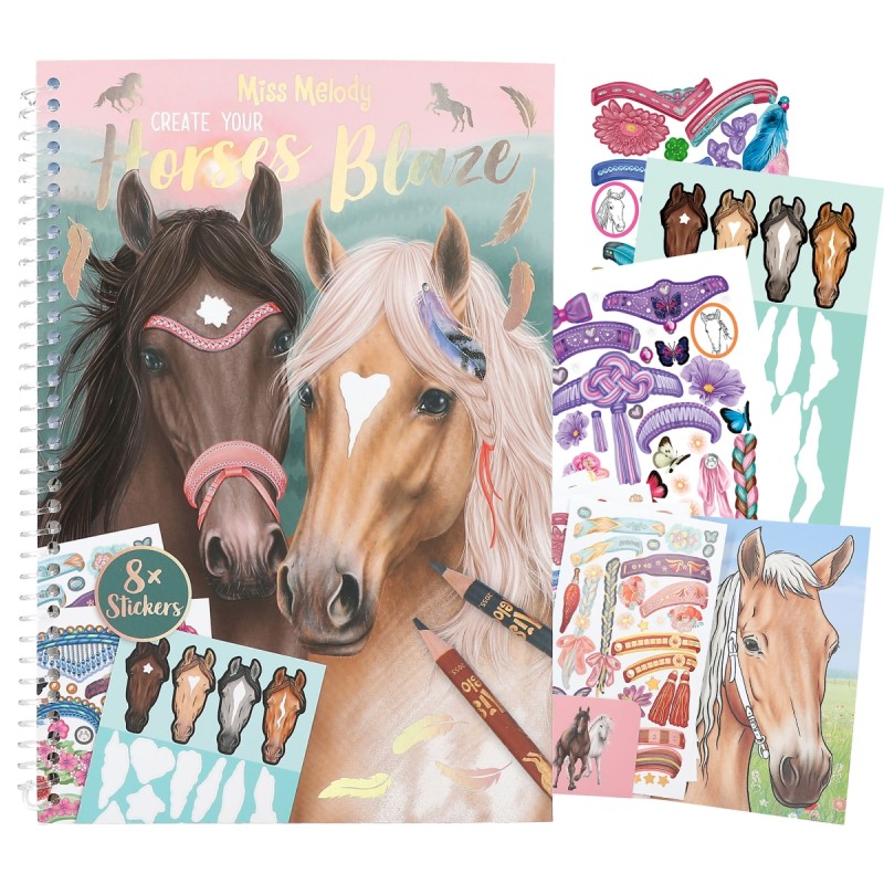 Miss Melody - Livre d'autocollants - Créez votre cheval