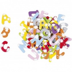 Janod - Mallette de 52 Lettres Magnétiques Splash - Accessoire Tableau Enfant - Apprentissage Alphab