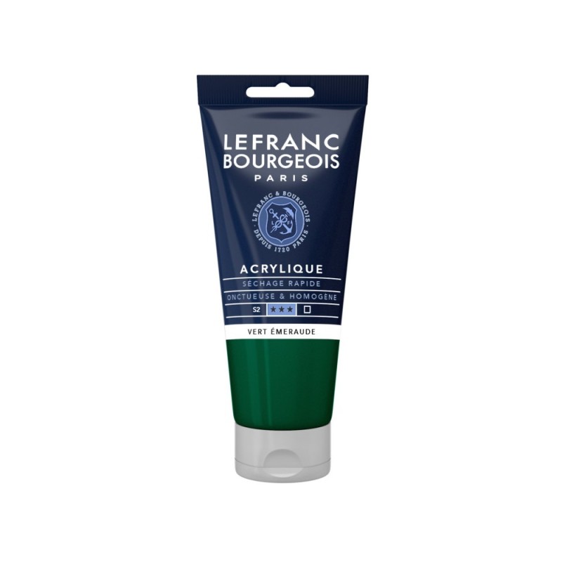 Lefranc Bourgeois - Acrylique fine - Vert émeraude - 80ml