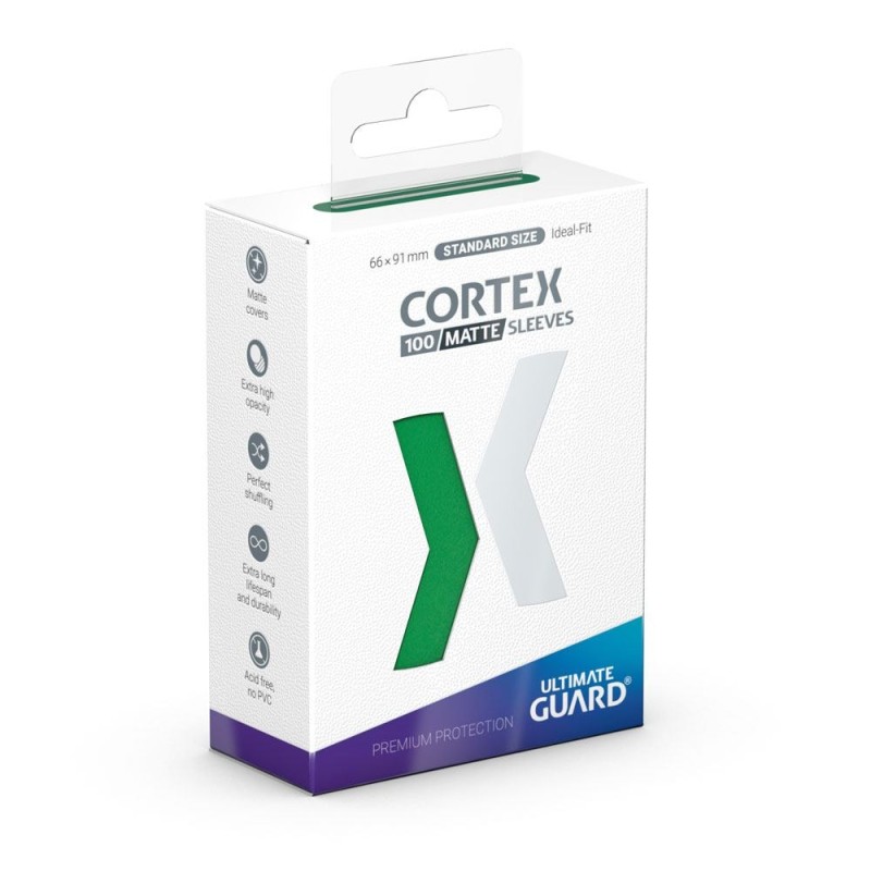 Ultimate Guard - Paquet de 100 sleeves premium Cortex - Taille standard - Vert mat