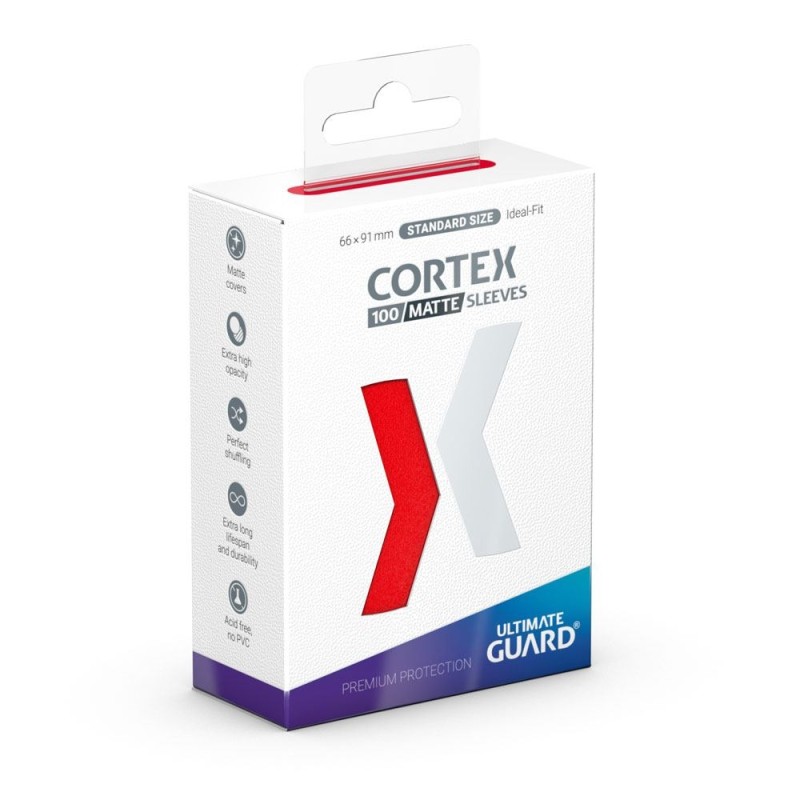 Ultimate Guard - Paquet de 100 sleeves premium Cortex - Taille standard - Rouge mat