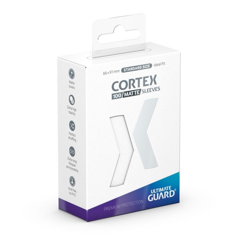 Ultimate Guard - Paquet de 100 sleeves premium Cortex - Taille standard - Blanc mat