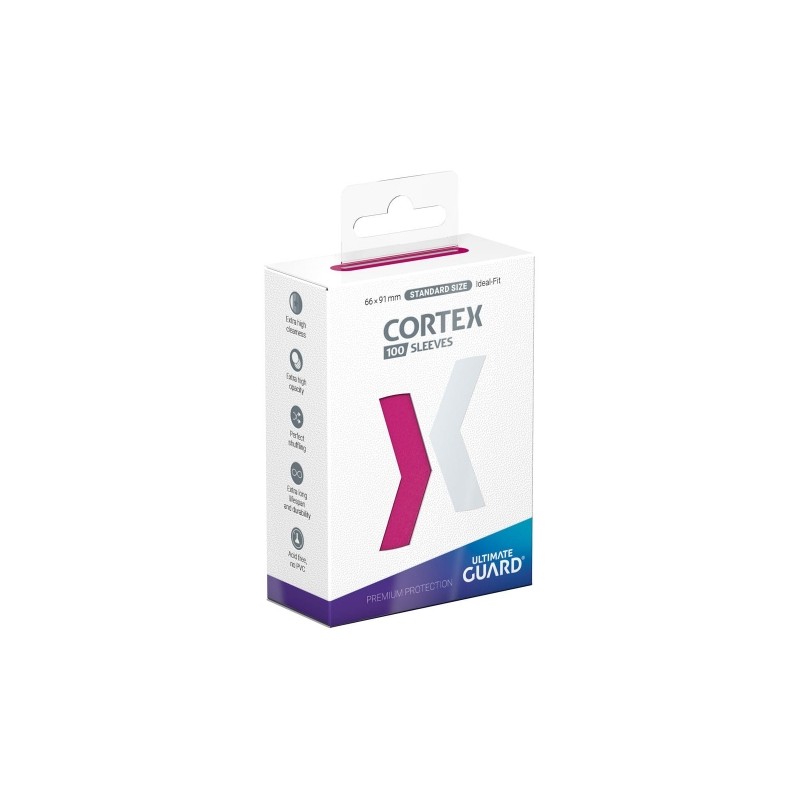 Ultimate Guard - Paquet de 100 sleeves premium Cortex - Taille standard - Rose