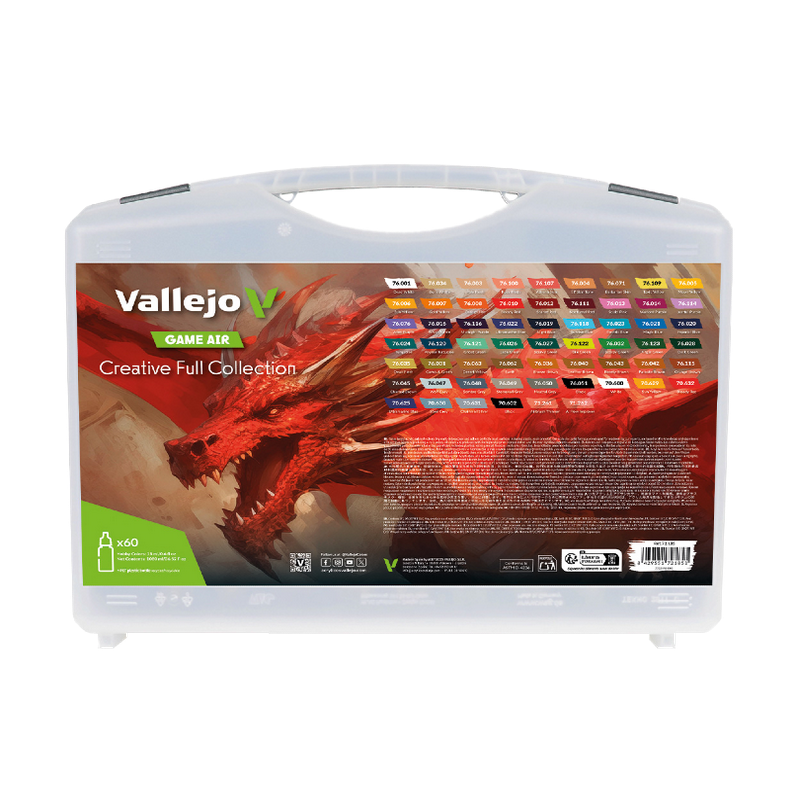 Vallejo - Malette de peintures acryliques pour aérographe - 60 teintes Game Air