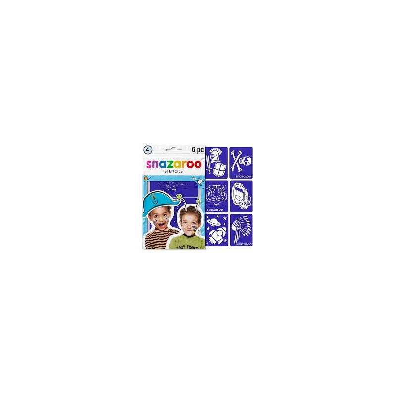 Snazaroo - Pochoirs de maquillage garçon - 6 pièces