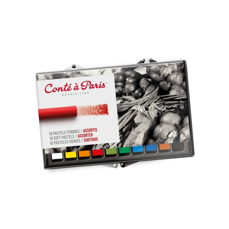 Conte à Paris - Boite de 10 pastels tendres