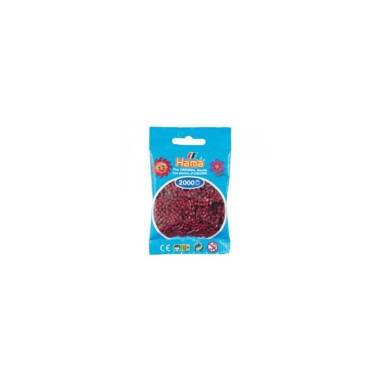 Hama - Perles - 501-30 - Taille Mini - Sachet 2000 perles - Bordeaux