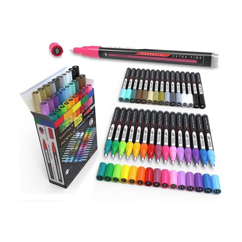 Pro color series - Boite de 30 marqueurs peinture acrylique