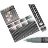 Pro color series - Boite de 22 marqueurs peinture acrylique - Assortiment de gris
