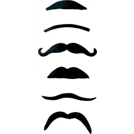 Ensemble de moustaches adhésives pour barbe - Kit de