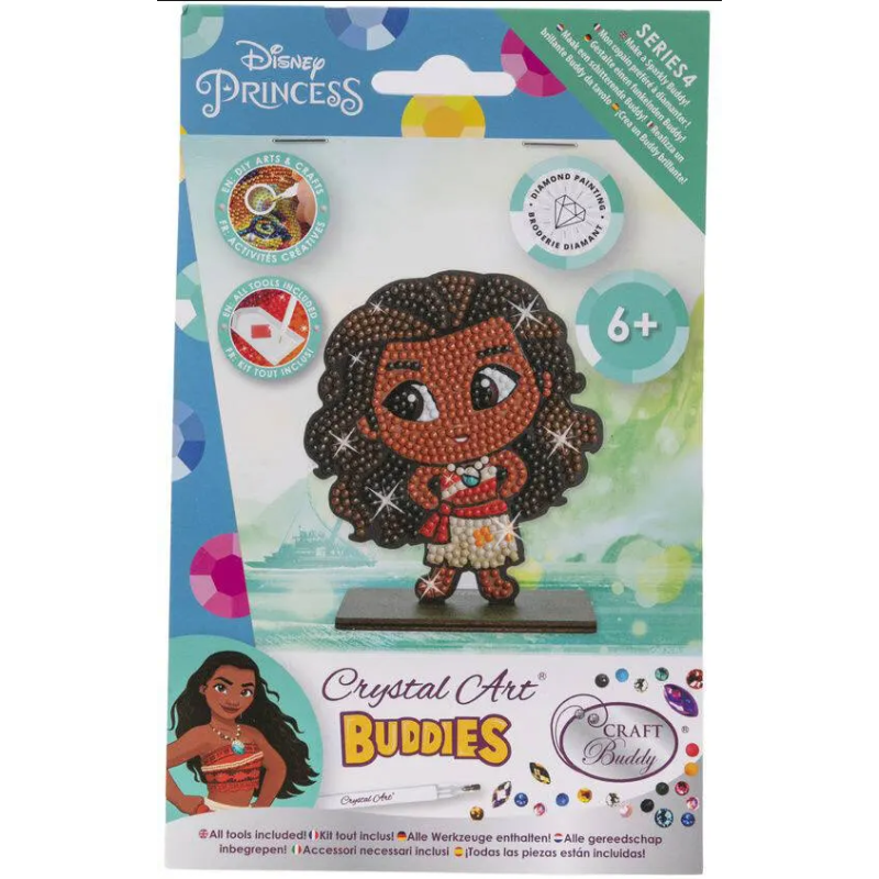 Crystal art - Tableau à diamanter avec socle - Disney Vaiana