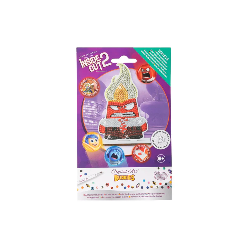 Crystal art - Tableau à diamanter avec socle - Inside Out 2 - Colère