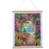 Crystal Art - Tableau à diamanter - Fenetre sur le paradis - 35x45cm