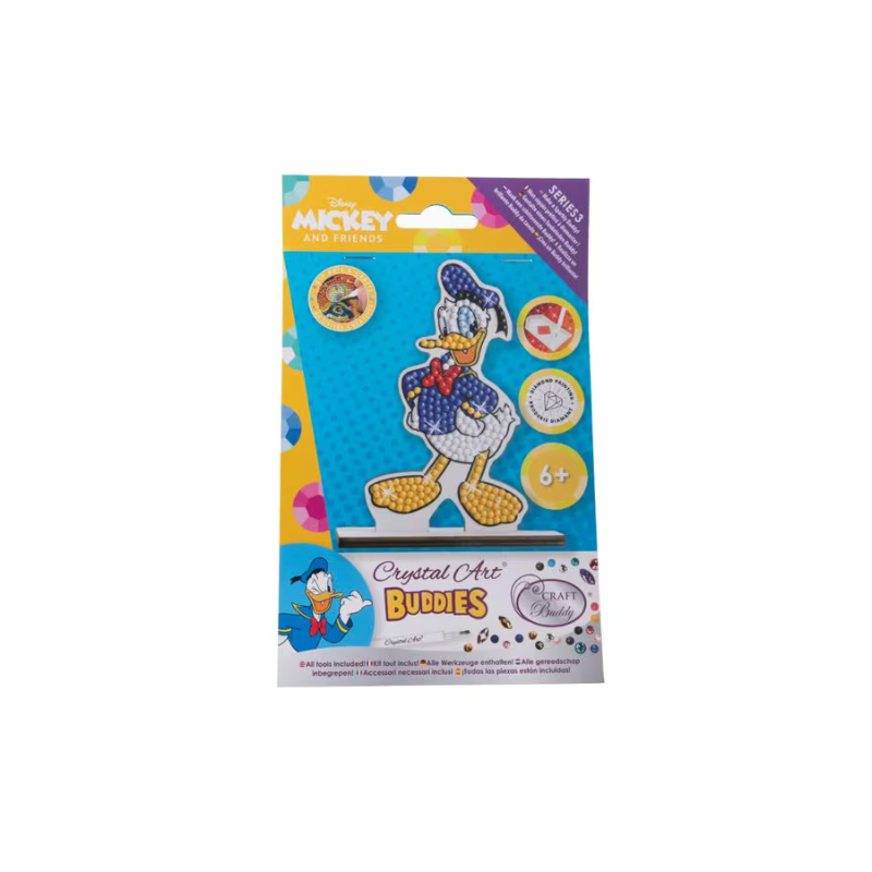 Crystal art - Tableau à diamanter avec socle - Donald Duck
