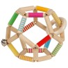 Goki - Premier âge en bois - Hochet balle flexible rayée