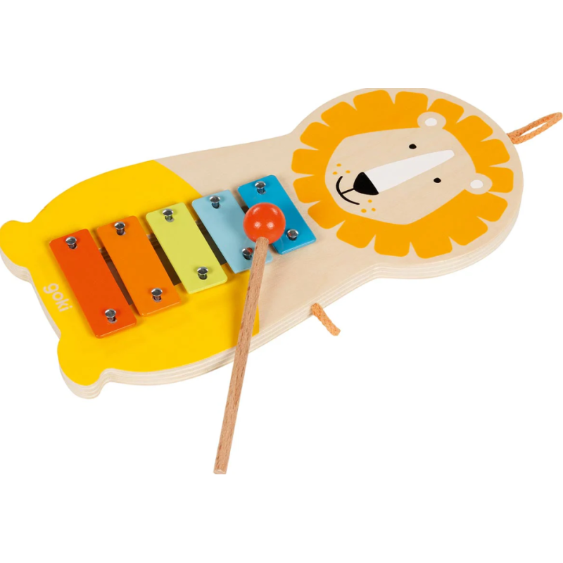Goki - Jouet en bois - Xylophone lion