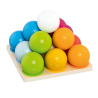 Goki - Jouet en bois - Pyramide de boules à trier et empiler