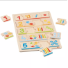Goki - Mon premier puzzle bois - Puzzle chiffres et quantités - Apprendre à compter