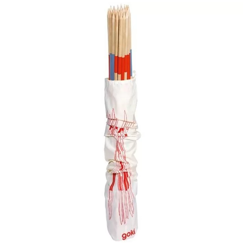 Goki - Jouet en bois - Mikado géant 46cm avec sac en coton
