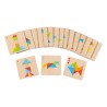 Goki - Jouet en bois - Tangram coloré