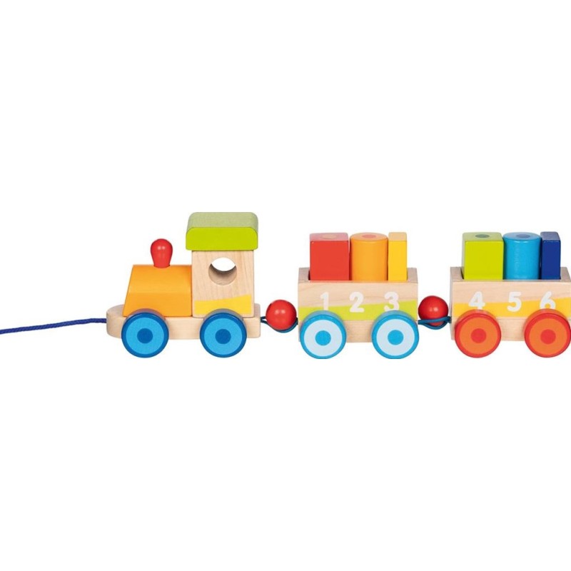Goki - Jouet en bois - Petit train Madrid