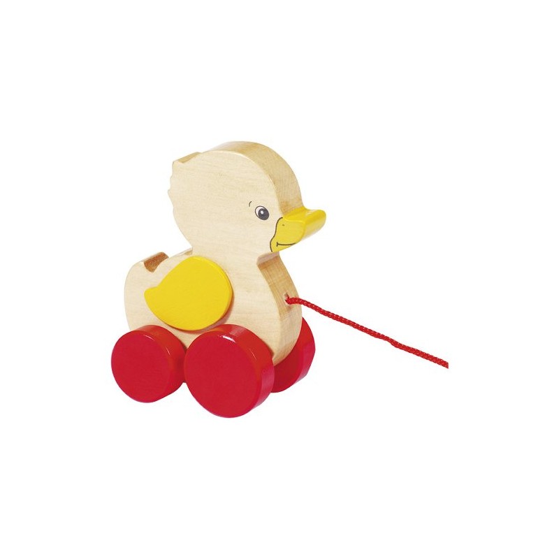 Goki - Jouet en bois - Canard à tirer