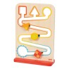 Goki - Jouet en bois - Piste à rouleaux zig zag toboggan