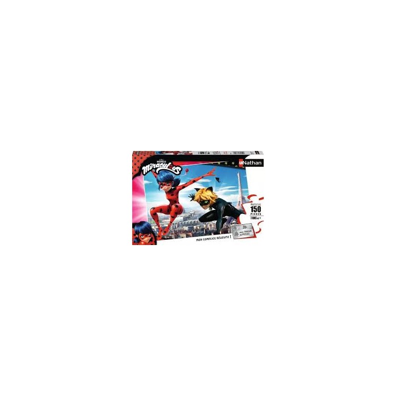 Ravensburger - Puzzle 150 pièces - Ladybug et chat noir