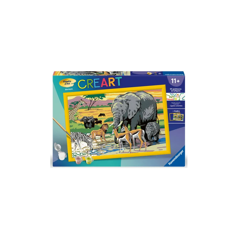 Ravensburger - Creart - Peinture au numéro - Animaux de la savane