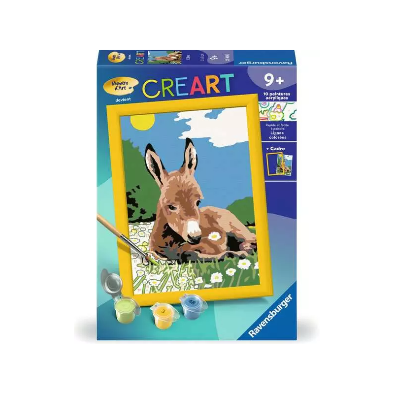 Ravensburger - Creart - Peinture au numéro - Ane - 13x18cm
