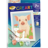 Ravensburger - Creart - Peinture au numéro - Cochon - 8x12cm