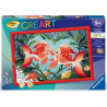 Ravensburger - Creart - Peinture au numéro - Bisous de poissons - 31x21cm
