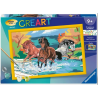 Ravensburger - Creart - Peinture au numéro - Horde de chevaux - 31x21cm