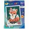 Ravensburger - Creart - Peinture au numéro - Renard fleuri - 18x24cm