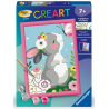 Ravensburger - Creart - Peinture au numéro - Lapin et papillon - 18x24cm