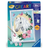 Ravensburger - Creart - Peinture au numéro - Licorne fleurie - 18x24cm