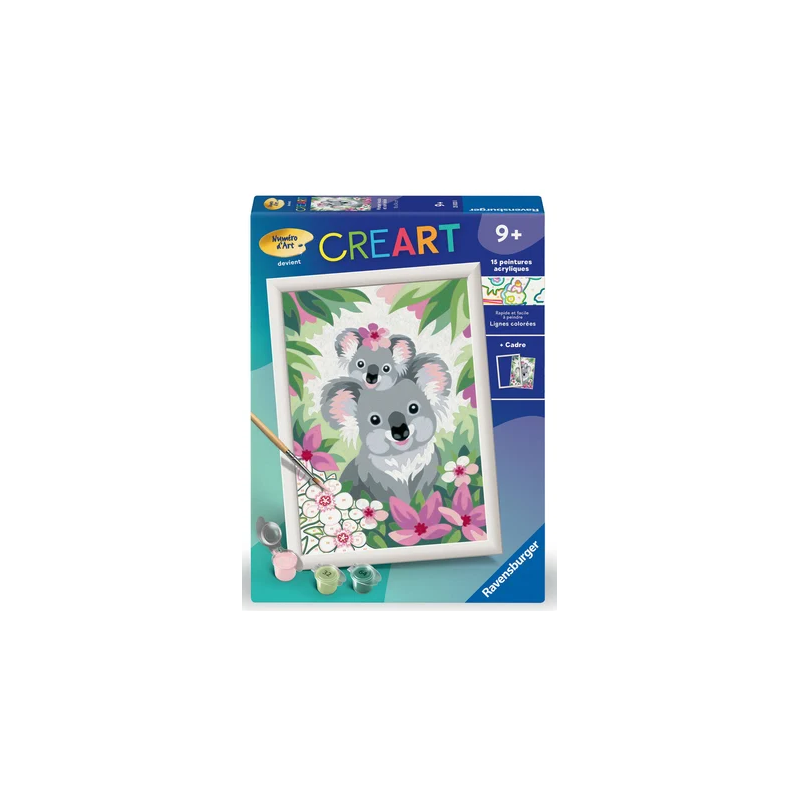 Ravensburger - Creart - Peinture au numéro - Maman et bébé koala - 18x24cm