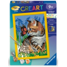 Ravensburger - Creart - Peinture au numéro - Chat et papillon - 18x24cm