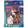 Ravensburger - Creart - Peinture au numéro - Chevaux au coucher de soleil - 18x24cm