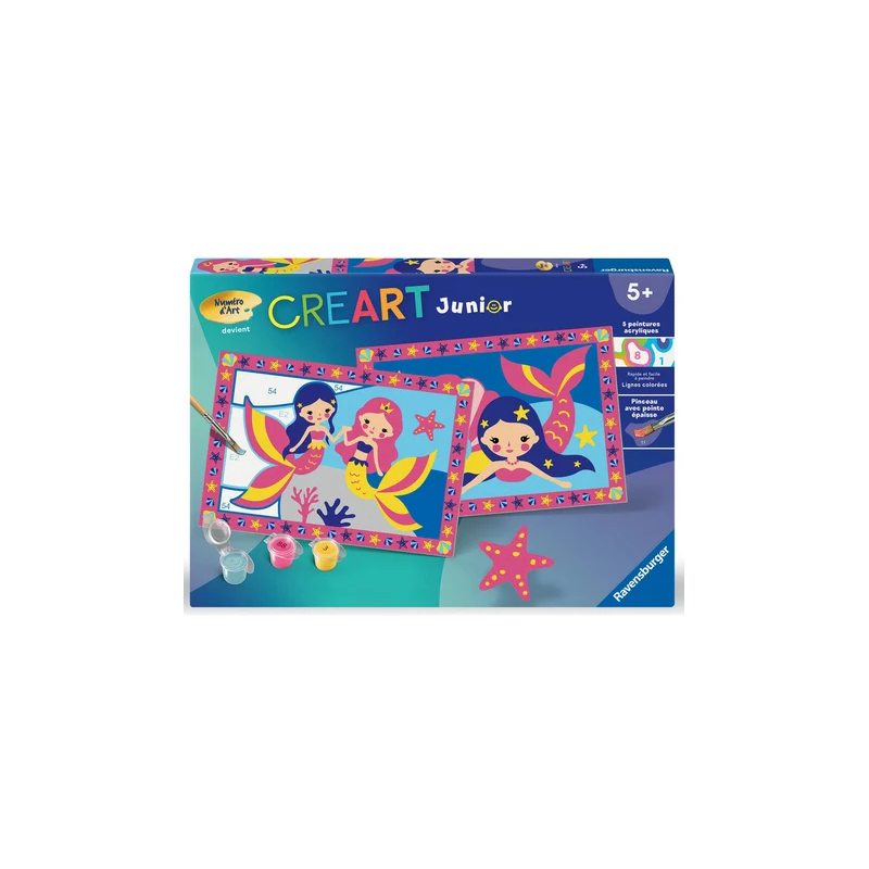 Ravensburger - Creart - Peinture au numéro - Sirènes - 22x32cm