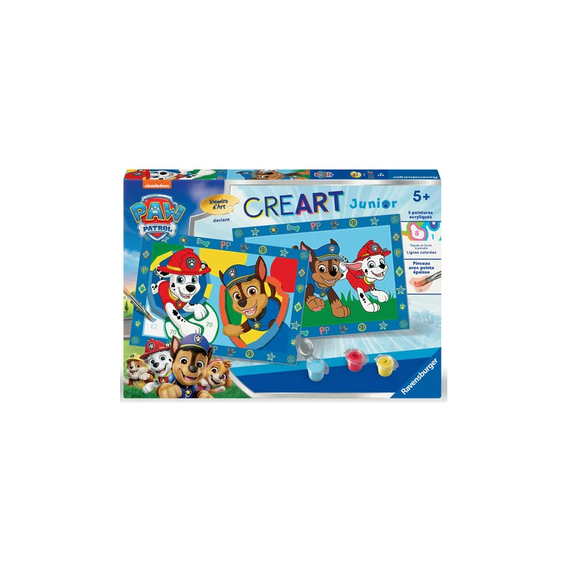 Ravensburger - Creart - Peinture au numéro - Pat Patrouille - 22x32cm