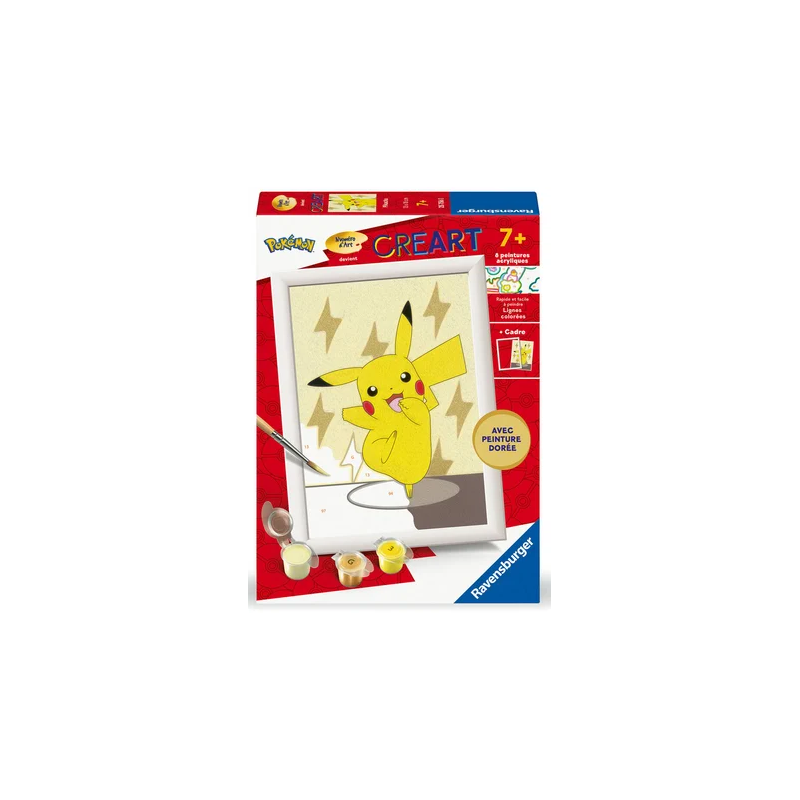 Ravensburger - Creart - Peinture au numéro - Pikachu - 13x18cm