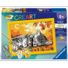 Ravensburger - Creart - Peinture au numéro - Deux chatons couchés - 13x18cm