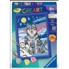 Ravensburger - Creart - Peinture au numéro - Famille de loups - 13x18cm