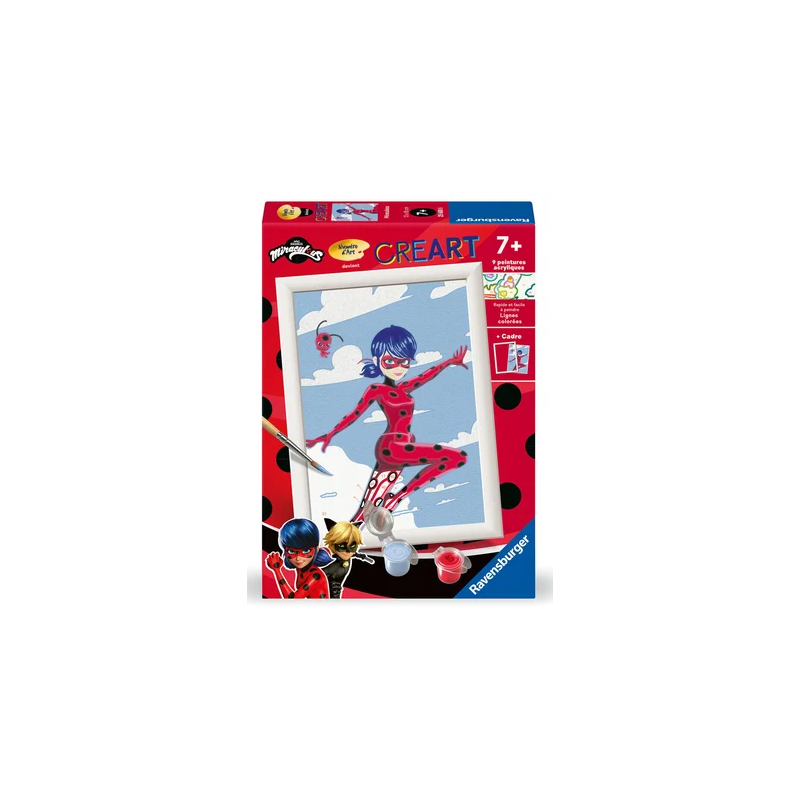 Ravensburger - Creart - Peinture au numéro - Miraculous Ladybug - 13x18cm