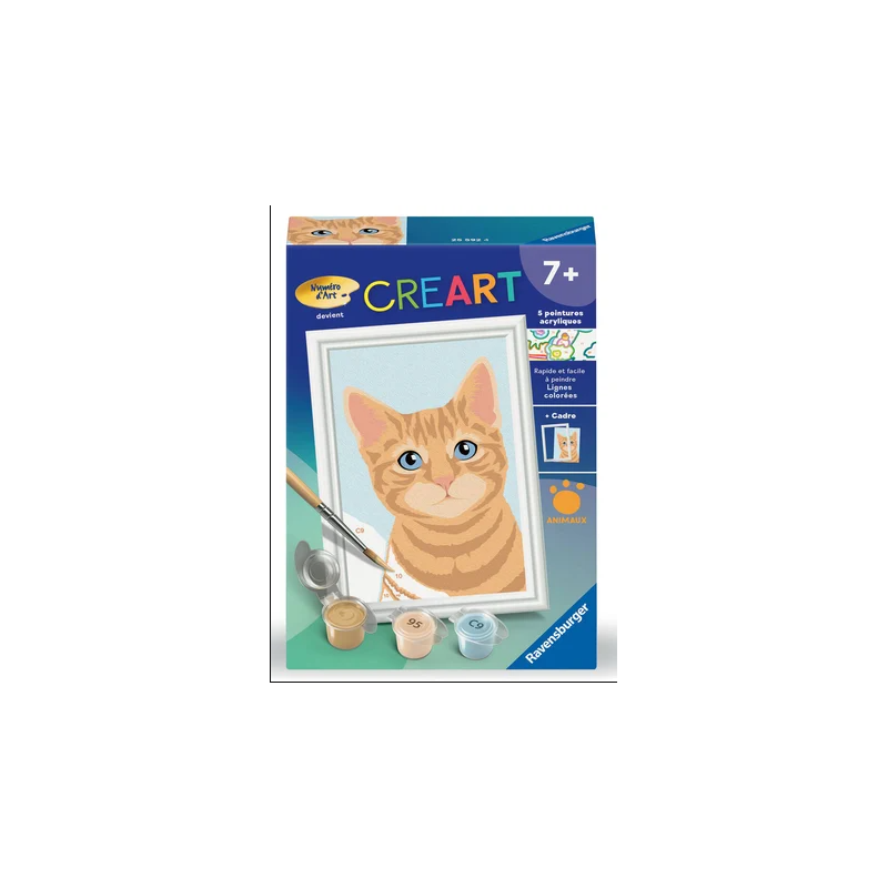 Ravensburger - Creart - Peinture au numéro - Chat roux - 8x12cm