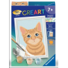 Ravensburger - Creart - Peinture au numéro - Chat roux - 8x12cm