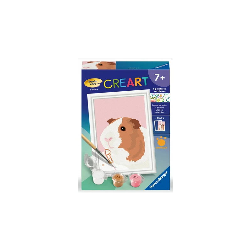 Ravensburger - Creart - Peinture au numéro - Cochon d'inde - 8x12cm